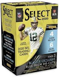 2020 Panini Select Football Blaster Box (Blue Prizm Die-Cuts)