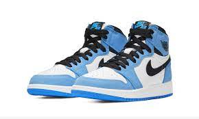 Jordan 1 Retro High White University Blue Black (GS)